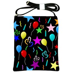 Party Pattern Star Balloon Candle Happy Shoulder Sling Bags by Mariart