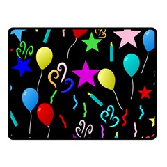 Party Pattern Star Balloon Candle Happy Fleece Blanket (small) by Mariart