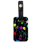 Party Pattern Star Balloon Candle Happy Luggage Tags (One Side)  Front