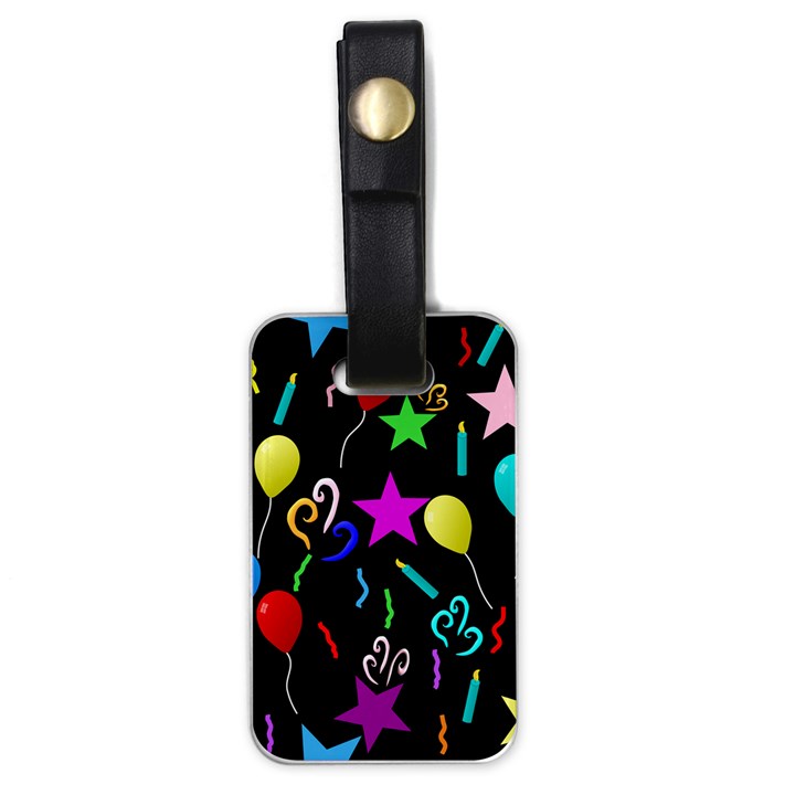 Party Pattern Star Balloon Candle Happy Luggage Tags (One Side) 