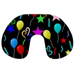 Party Pattern Star Balloon Candle Happy Travel Neck Pillows Back