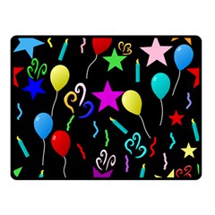 Party Pattern Star Balloon Candle Happy Double Sided Fleece Blanket (small)  by Mariart