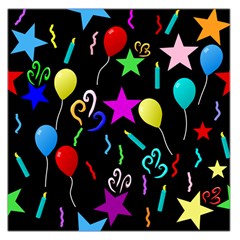 Party Pattern Star Balloon Candle Happy Large Satin Scarf (square)