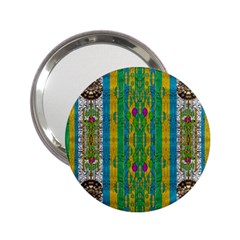 Rainbows Rain In The Golden Mangrove Forest 2 25  Handbag Mirrors by pepitasart