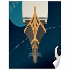 Planetary Resources Exploration Asteroid Mining Social Ship Canvas 12  x 16  