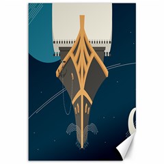 Planetary Resources Exploration Asteroid Mining Social Ship Canvas 12  x 18  