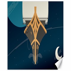 Planetary Resources Exploration Asteroid Mining Social Ship Canvas 16  x 20  