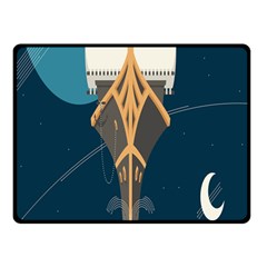 Planetary Resources Exploration Asteroid Mining Social Ship Double Sided Fleece Blanket (Small) 