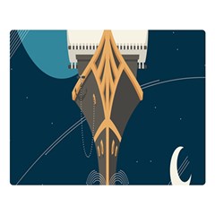 Planetary Resources Exploration Asteroid Mining Social Ship Double Sided Flano Blanket (Large) 