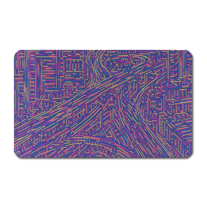 Infiniti Line Building Street Line Illustration Magnet (Rectangular)