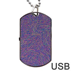 Infiniti Line Building Street Line Illustration Dog Tag Usb Flash (two Sides) by Mariart