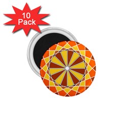 Ornaments Art Line Circle 1 75  Magnets (10 Pack)  by Mariart