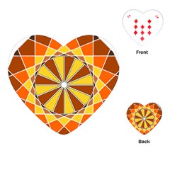 Ornaments Art Line Circle Playing Cards (heart) 