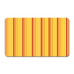 Red Orange Lines Back Yellow Magnet (rectangular) by Mariart