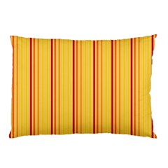 Red Orange Lines Back Yellow Pillow Case by Mariart