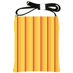 Red Orange Lines Back Yellow Shoulder Sling Bags by Mariart