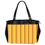 Red Orange Lines Back Yellow Office Handbags (2 Sides)  Front