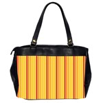 Red Orange Lines Back Yellow Office Handbags (2 Sides)  Back