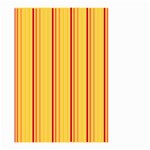 Red Orange Lines Back Yellow Small Garden Flag (Two Sides) Front