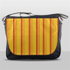 Red Orange Lines Back Yellow Messenger Bags by Mariart