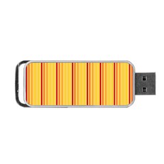 Red Orange Lines Back Yellow Portable Usb Flash (one Side) by Mariart