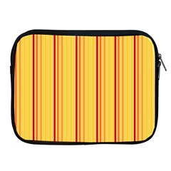 Red Orange Lines Back Yellow Apple Ipad 2/3/4 Zipper Cases by Mariart