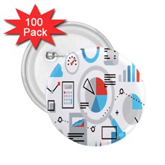 Science Mathematics Formula 2 25  Buttons (100 Pack) 