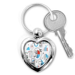 Science Mathematics Formula Key Chains (heart) 