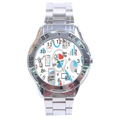 Science Mathematics Formula Stainless Steel Analogue Watch by Mariart