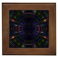 Psychic Color Circle Abstract Dark Rainbow Pattern Wallpaper Framed Tiles by Mariart