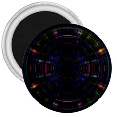 Psychic Color Circle Abstract Dark Rainbow Pattern Wallpaper 3  Magnets by Mariart