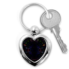 Psychic Color Circle Abstract Dark Rainbow Pattern Wallpaper Key Chains (heart)  by Mariart