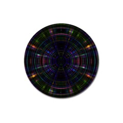 Psychic Color Circle Abstract Dark Rainbow Pattern Wallpaper Magnet 3  (round)