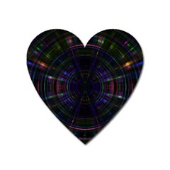 Psychic Color Circle Abstract Dark Rainbow Pattern Wallpaper Heart Magnet