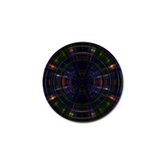 Psychic Color Circle Abstract Dark Rainbow Pattern Wallpaper Golf Ball Marker by Mariart