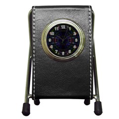 Psychic Color Circle Abstract Dark Rainbow Pattern Wallpaper Pen Holder Desk Clocks by Mariart