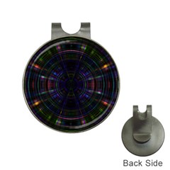 Psychic Color Circle Abstract Dark Rainbow Pattern Wallpaper Hat Clips With Golf Markers