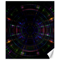 Psychic Color Circle Abstract Dark Rainbow Pattern Wallpaper Canvas 8  X 10 