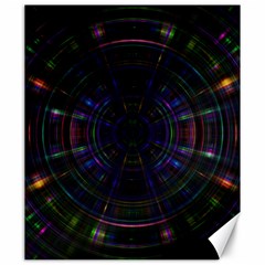 Psychic Color Circle Abstract Dark Rainbow Pattern Wallpaper Canvas 20  X 24   by Mariart