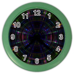 Psychic Color Circle Abstract Dark Rainbow Pattern Wallpaper Color Wall Clocks by Mariart