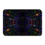 Psychic Color Circle Abstract Dark Rainbow Pattern Wallpaper Plate Mats 18 x12  Plate Mat