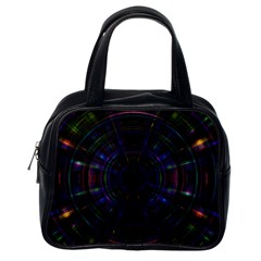 Psychic Color Circle Abstract Dark Rainbow Pattern Wallpaper Classic Handbags (one Side) by Mariart