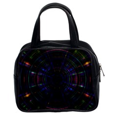 Psychic Color Circle Abstract Dark Rainbow Pattern Wallpaper Classic Handbags (2 Sides) by Mariart