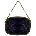 Psychic Color Circle Abstract Dark Rainbow Pattern Wallpaper Chain Purses (One Side)  Front