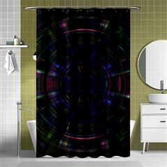 Psychic Color Circle Abstract Dark Rainbow Pattern Wallpaper Shower Curtain 48  X 72  (small)  by Mariart