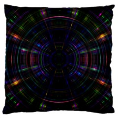 Psychic Color Circle Abstract Dark Rainbow Pattern Wallpaper Large Cushion Case (two Sides)