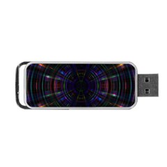 Psychic Color Circle Abstract Dark Rainbow Pattern Wallpaper Portable Usb Flash (one Side)