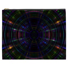 Psychic Color Circle Abstract Dark Rainbow Pattern Wallpaper Cosmetic Bag (xxxl)  by Mariart