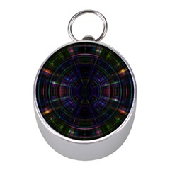 Psychic Color Circle Abstract Dark Rainbow Pattern Wallpaper Mini Silver Compasses by Mariart