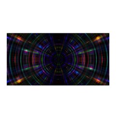 Psychic Color Circle Abstract Dark Rainbow Pattern Wallpaper Satin Wrap by Mariart